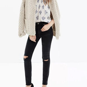 Madewell 9" High-Rise Skinny Jeans in Black Sea Jeans Size 27